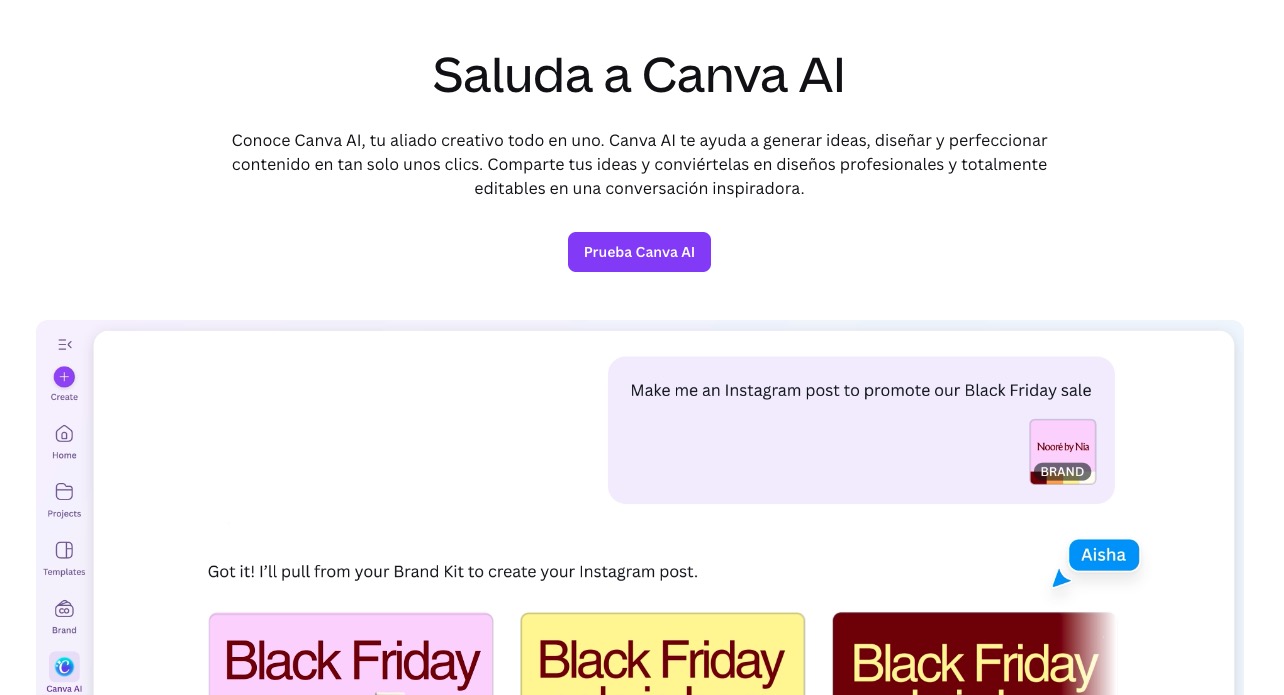 programa de inteligencia artificial Canva
