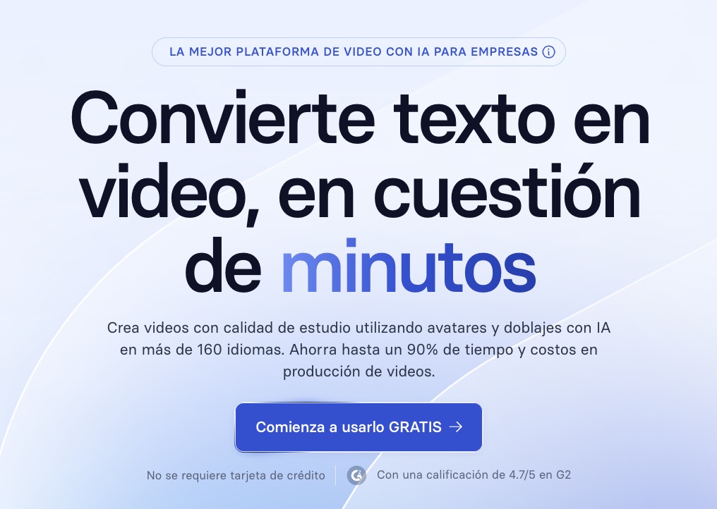 programa de inteligencia artificial Synthesia