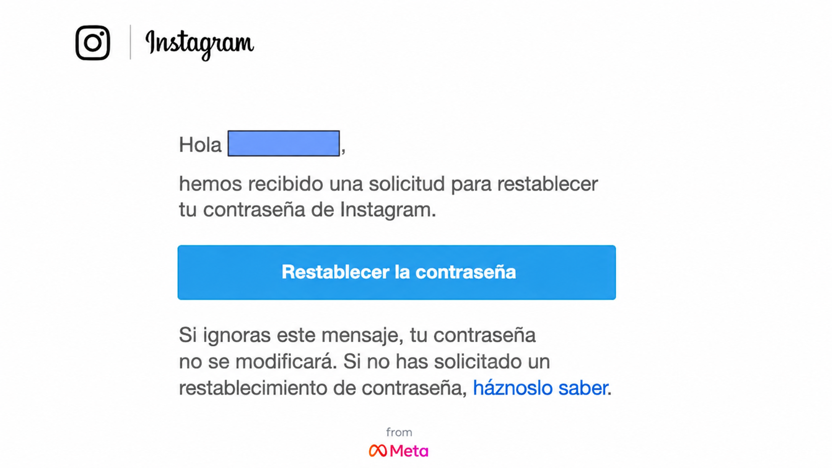ejemplo de email transaccional de restablecimiento de contraseña