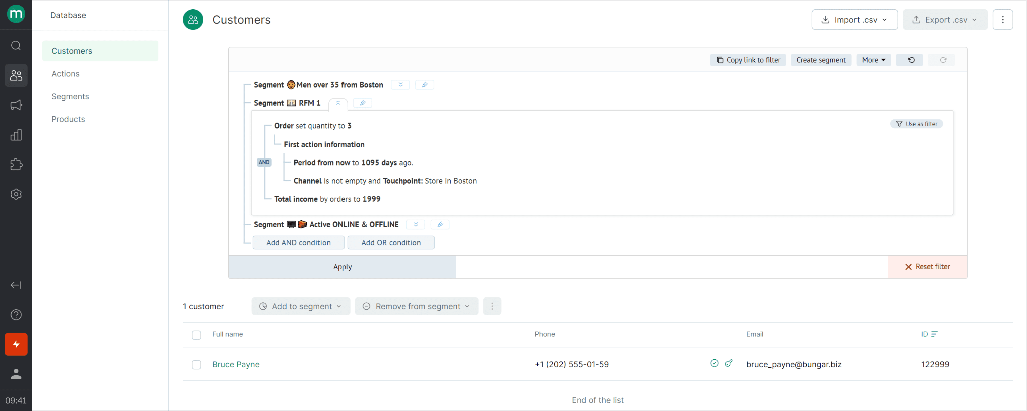 Maestra user segmentation