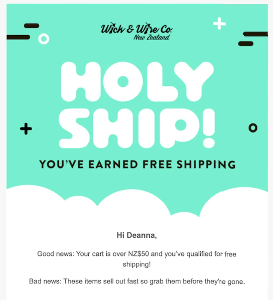 wick-wire-co email-warenkorbabbruch