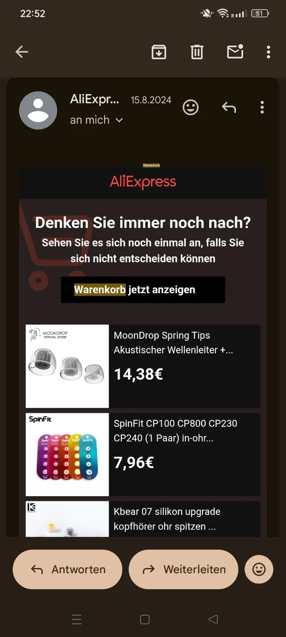aliexpress-email-warenkorbabbruch