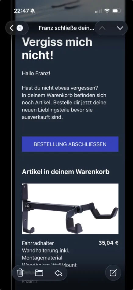 decathlon-email-warenkorbabbruch