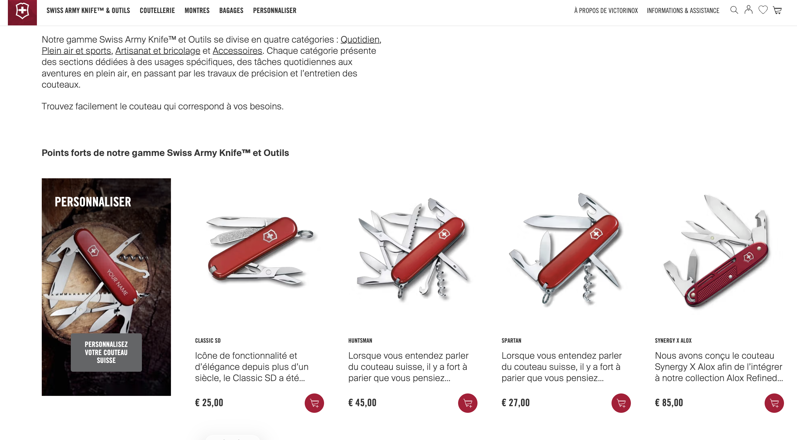 Exemple de page d’accueil d’une marque de commerce électronique. 