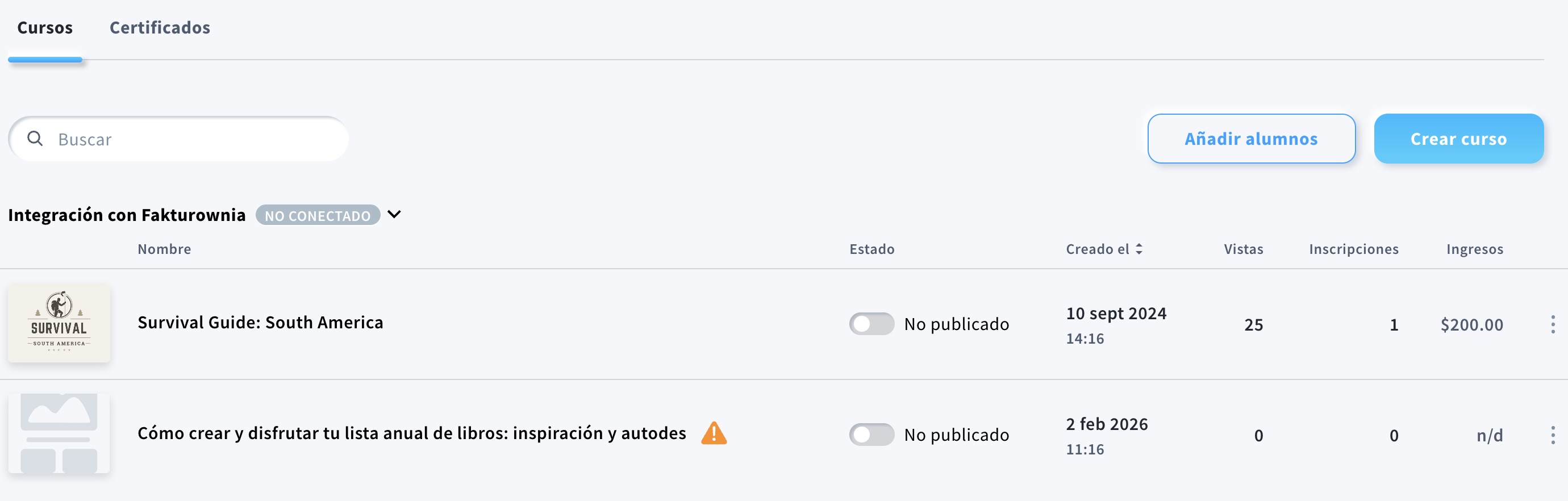 Crear un curso online con GetResponse.