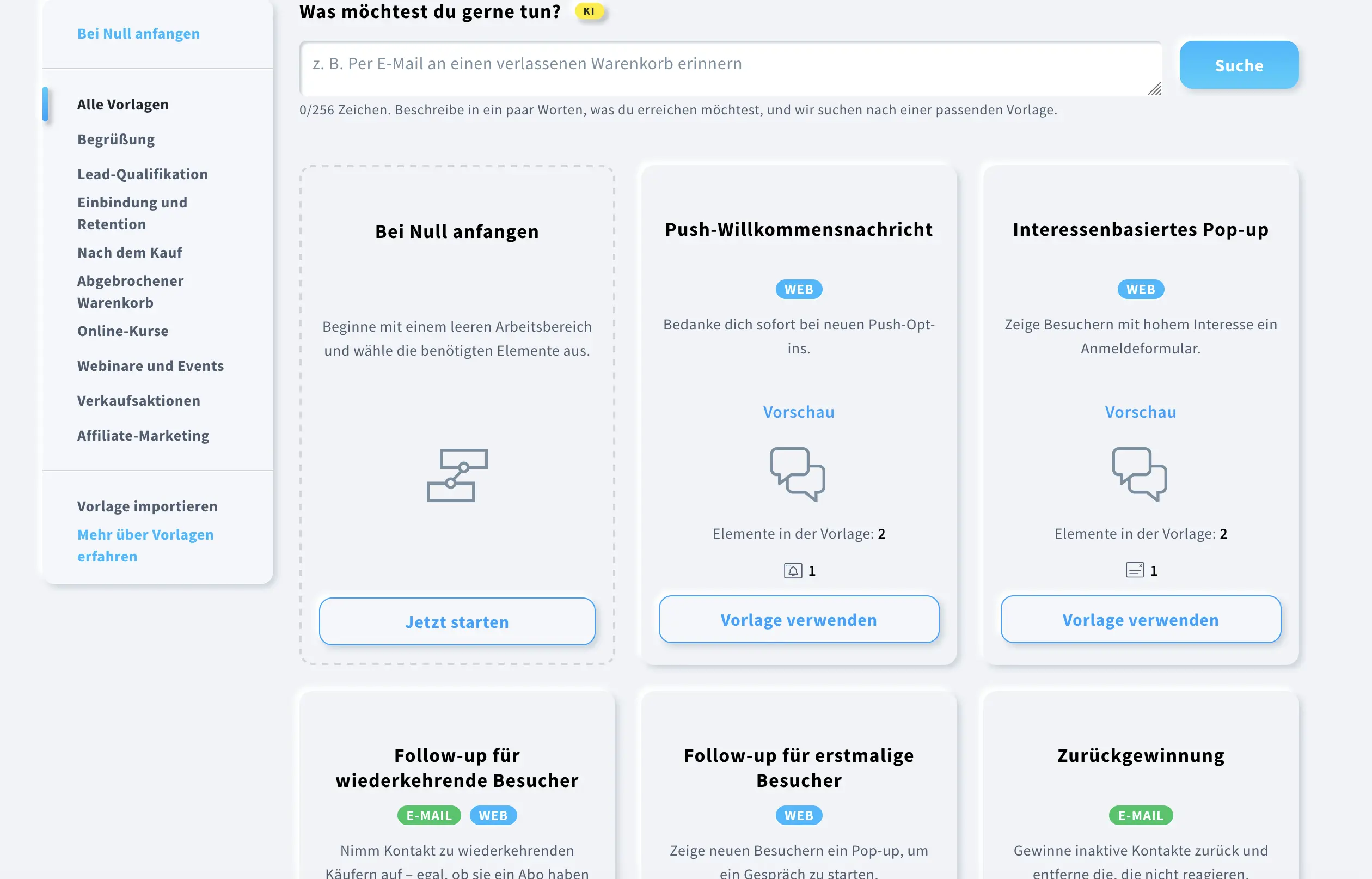 GetResponse-Automatisierungsvorlage