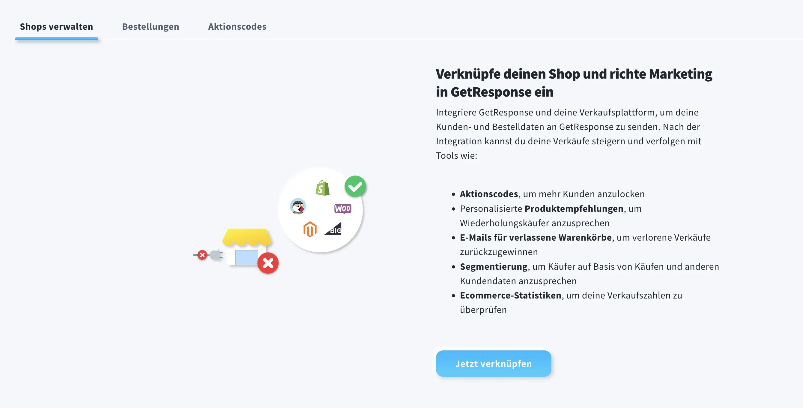 E-Commerce-Tools von GetResponse