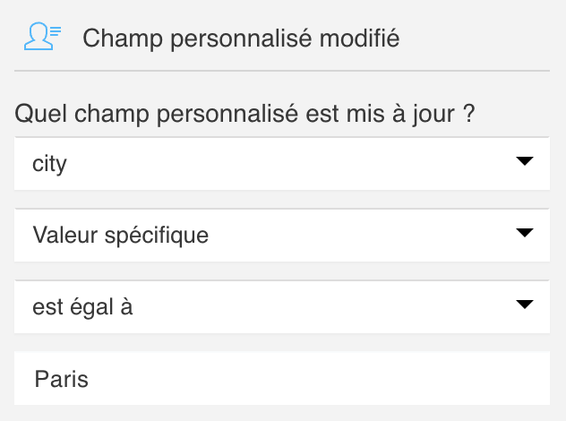 Configuration d’un champ personnalisé dans GetResponse.