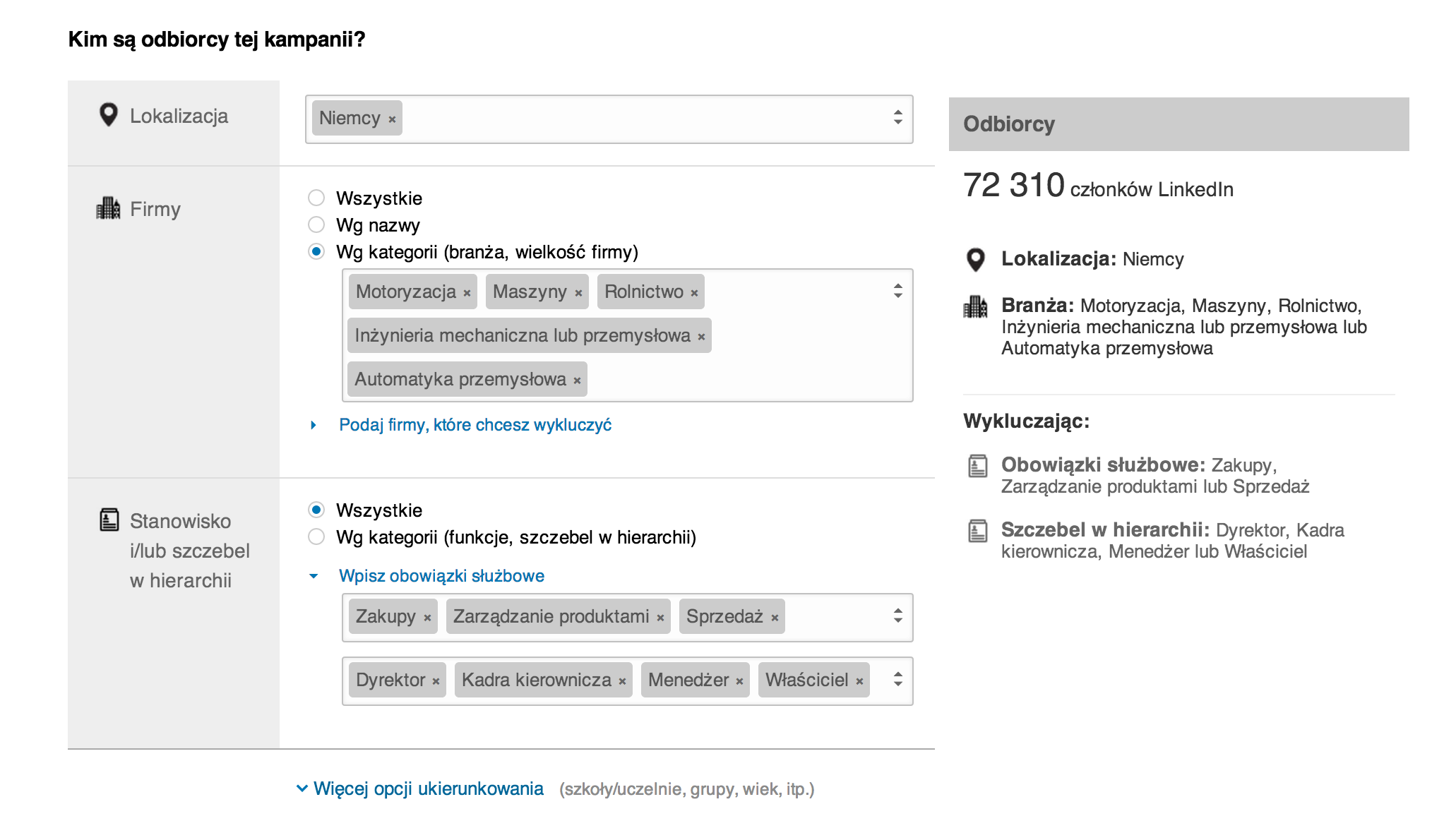 LinkedIn-Targetowanie