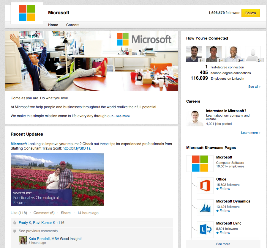 Profil firmowy Microsoft
