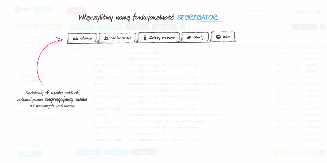 Segregator poczty WP krok po kroku