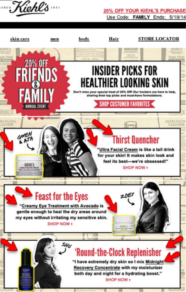 Kiehls newsletter 1