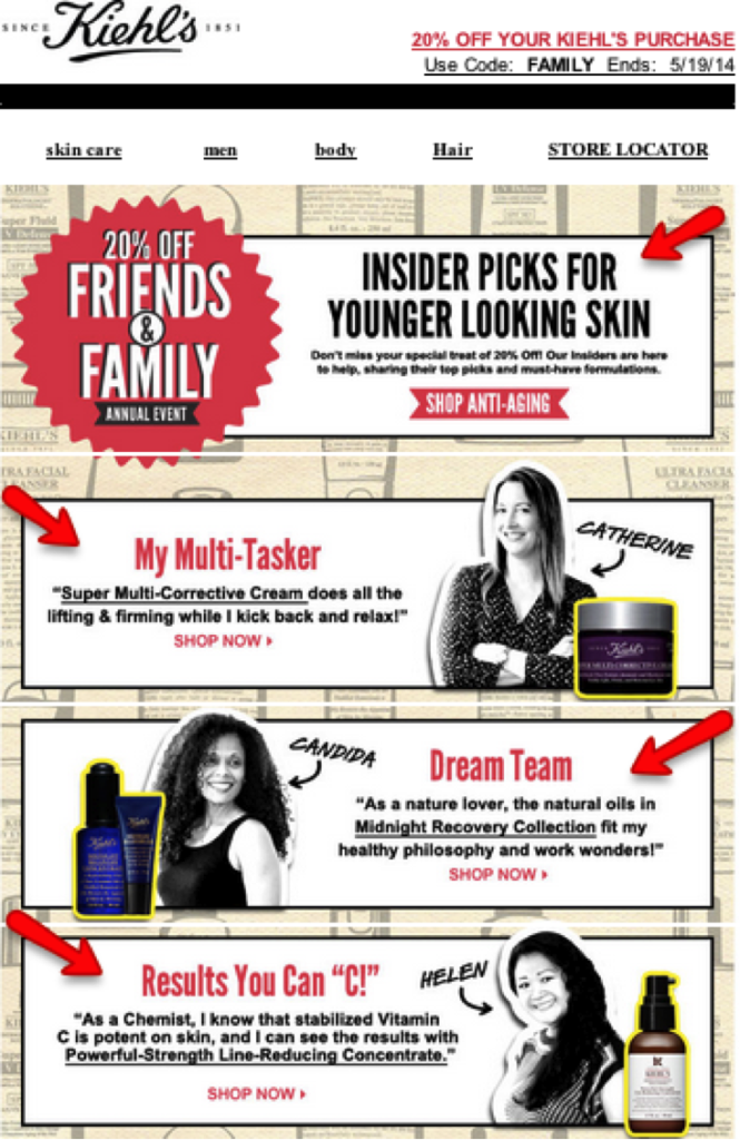 Kiehls newsletter 2