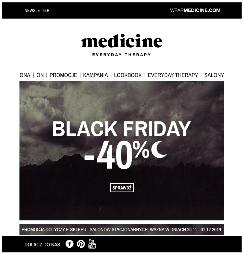 Newsletter Medicine Black Friday