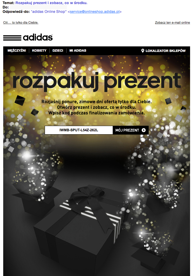 Adidas prezent świąteczny
