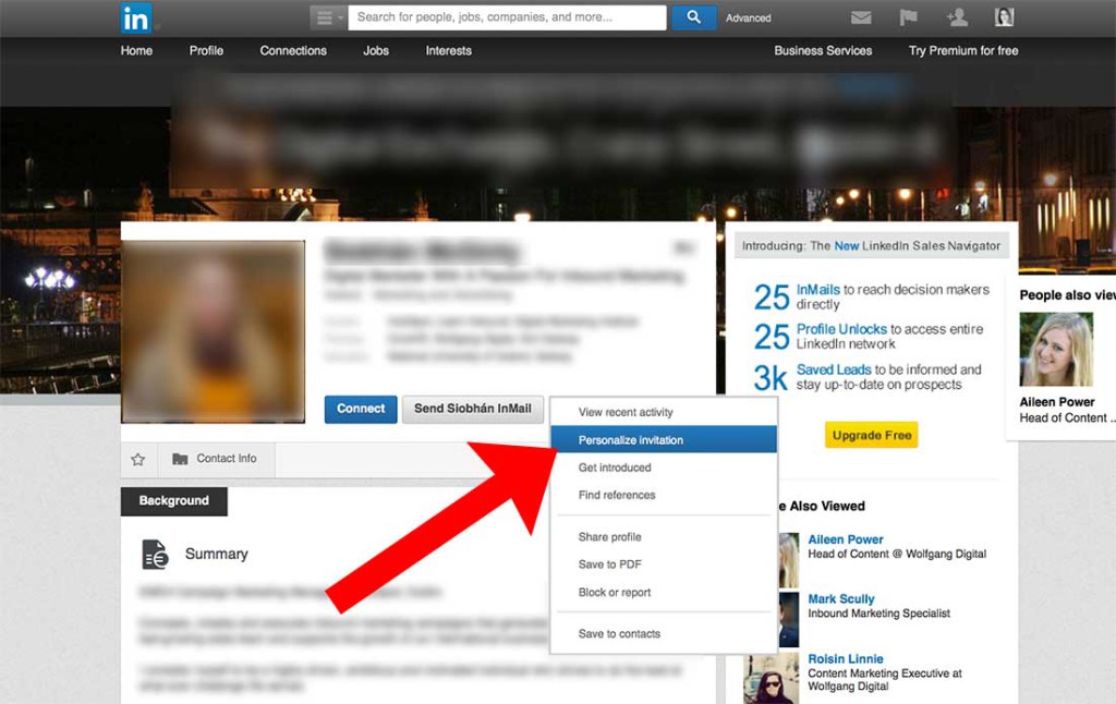 Spersonalizowane zaproszenie LinkedIn