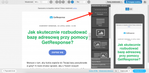gdzie znalezc preheader kreator wiadomości getresponse