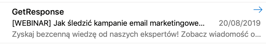 getresponse zaproszenie na webinar
