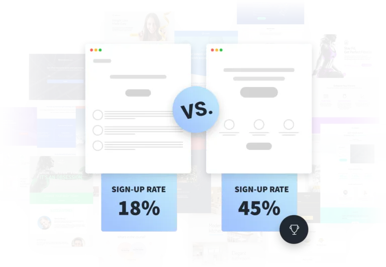 Landing page A/B test