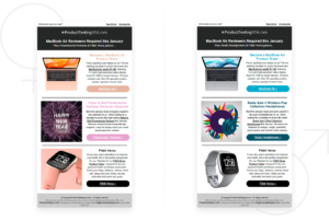 male/female segmented content