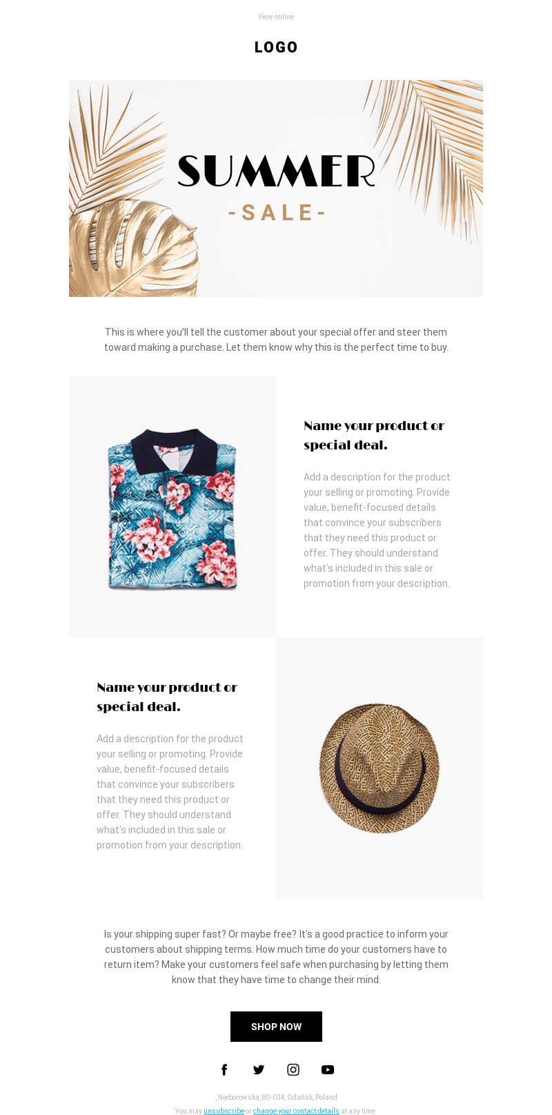 Summer sale