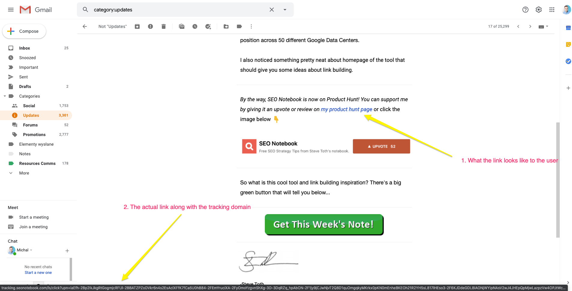 What email tracking looks like and how it works.