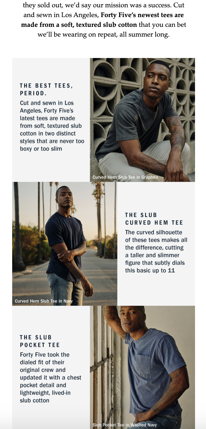 Newsletter following the zig-zag layout.