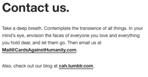 контактные данные компании Cards Against Humanity