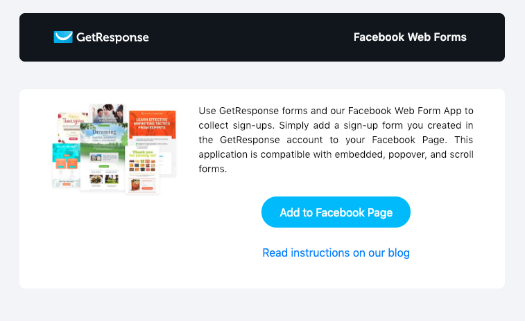 Add Application to Fanpage button
