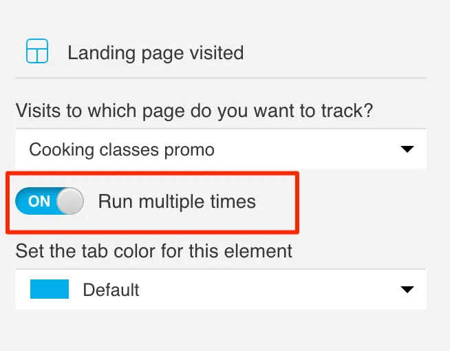 Allowing the same contact to enter the element more than once