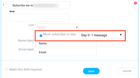 survey autoresponder setting.