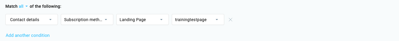 Subscription method condition shown.