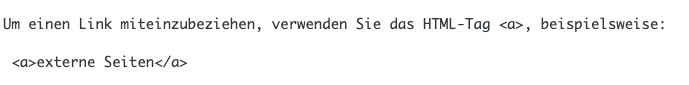 Beispiel HTML Tag.