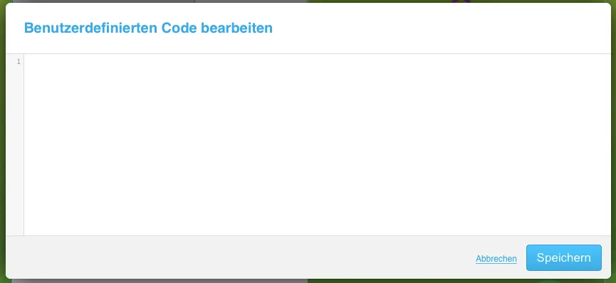 Modul, in das benutzerdefinierter Code eingegeben werden kann.