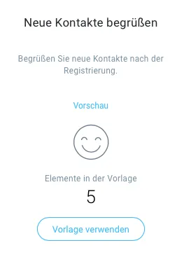 Vorlage Neue Kontakte begrüssen.