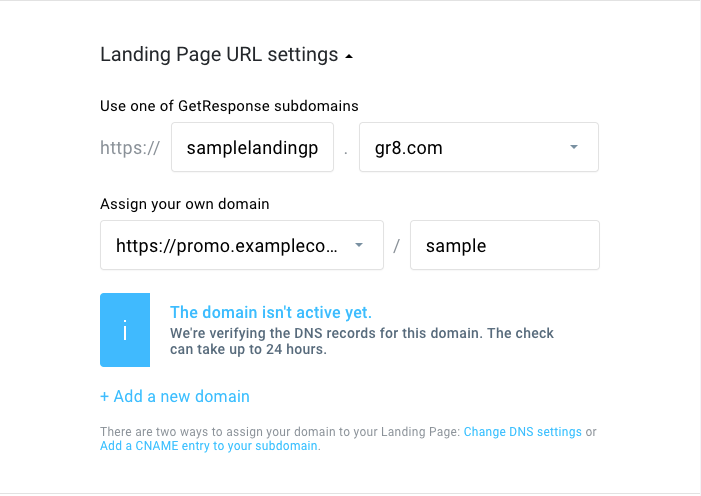 Unverified DNS changes notification