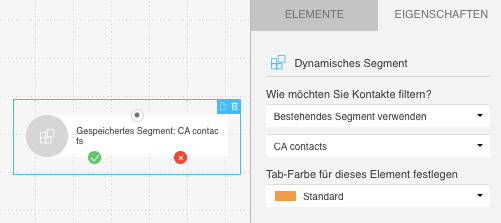 Workflow Element für Dynamisches Segment.