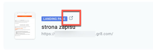 podgląd strony zapisu.