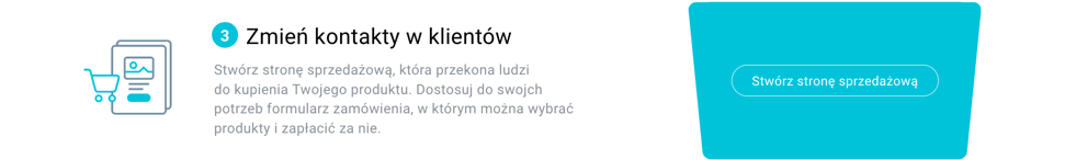 Stwórz stronę sprzedażową.