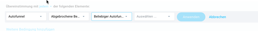 Abgebrochene Bestellung