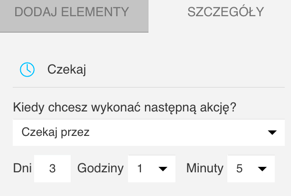 Czekaj przez.