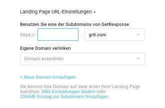 Domain oder Subdomain zuweisen.