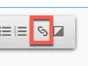 Hyperlink Icon in der Werkzeugleiste.