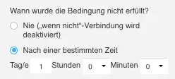 Zeiteinstellung 1 Tag Wartezeit.