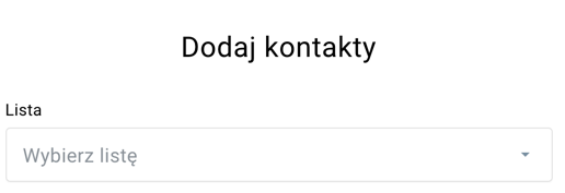 dodawanie kontaktów.