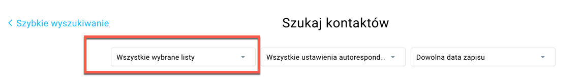 wybór listy.