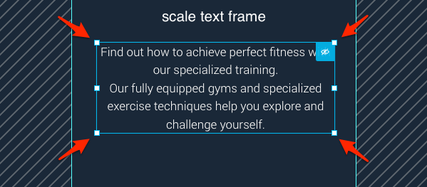 Scaling text block.