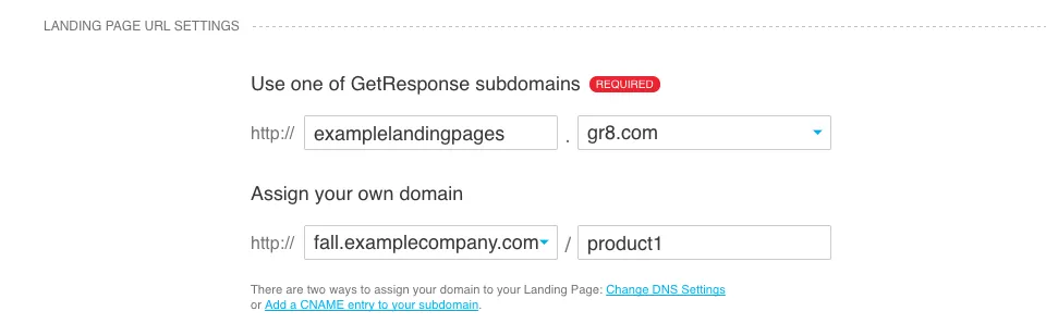 subdomain, domain and directory used