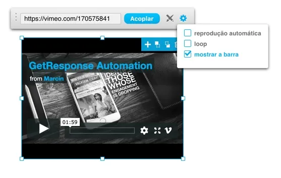 Vimeo - controles extras