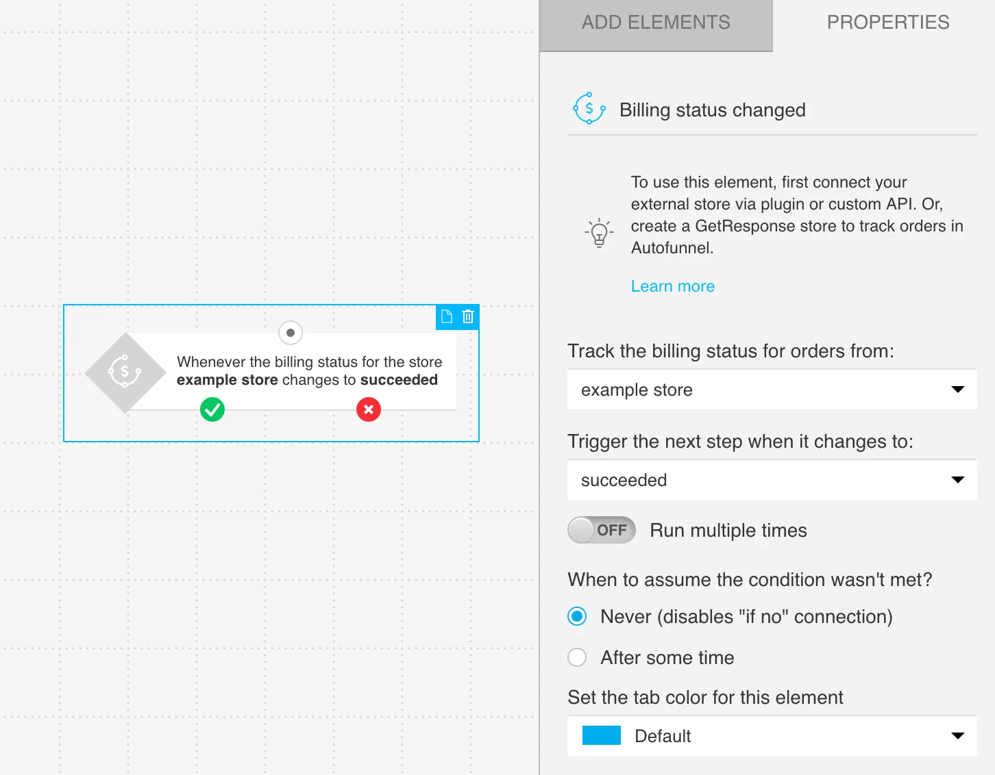 billing status choose store and status.